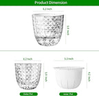 Self Watering Pots for Indoor Plants, Flower Pots, Self Watering Plant Pot-3pcs - Image 2
