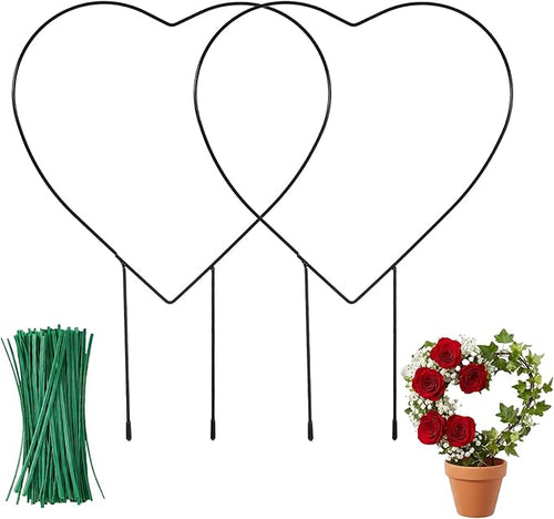 2 Pcs Heart Shaped Plant Trellis Indoor by Unknown