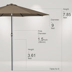 Tempera Patio Market Outdoor Table Umbrella - Image 8