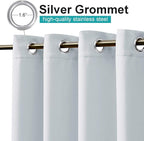 NICETOWN 2 Panels Exterior Greyish White Outdoor Curtains - Image 2