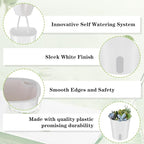 24 Pcs Self Watering Pots for Indoor Plants, 3 Inch White Plastic Self Watering - Image 3