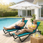 Kozyard Outdoor Chaise Lounge Chair, Full Aluminum Frame, Adjustable Reclining - Image 7