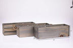 Wooden Planter Box with Handle I Rustic Barn Wood, Plastic Liner l Garden Decor - Image 6