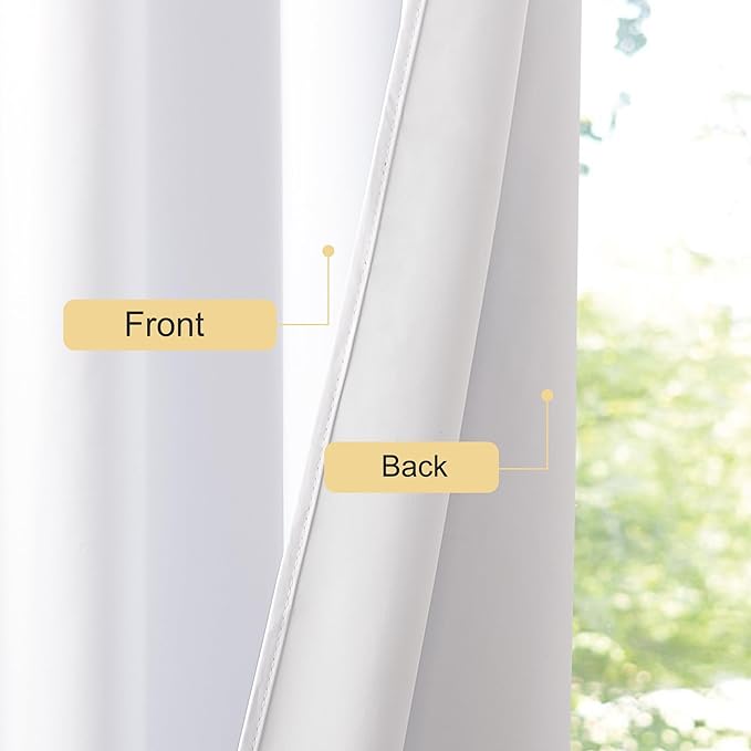 NICETOWN 100% Blackout Door Curtain 63 inch Long Thermal Insulated Room - Image 5