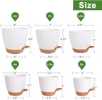 Flower Pots, 8/7/6.5/6/5.5/5 Inch Self Watering Planters - Image 4
