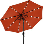 Best Choice Products 10ft Solar Polyester LED Lighted Patio Umbrella w/Tilt by BestChoiceProducts