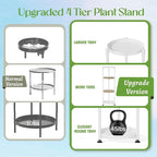 iDavosic.ly 4 Tier Corner Plant Stand Indoor, 45 Inch Tall Vertical Metal - Image 3