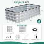 3 in 1 Galvanized Raised Garden Bed - Image 3