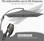 Grand patio 10x10 FT Patio Cantilever Umbrella - Image 5
