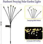 Solar Garden Lights Outdoor, 10 Pack 60 LED Solar Firefly Lights, Swaying - Image 3