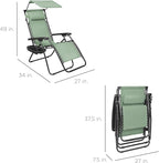 Best Choice Products Folding Zero Gravity Outdoor Recliner Patio Lounge Chair - Image 2