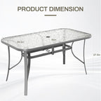 TLSUNNY Patio Outdoor Table W/ 1.69″ Umbrella Hole, Outdoor Metal Furniture - Image 3