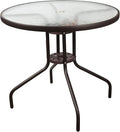 Garden Elements Outdoor Patio Furniture, Round Dining Table, Steel Base and Rim by GardenElements