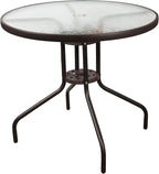 Garden Elements Outdoor Patio Furniture, Round Dining Table, Steel Base and Rim by GardenElements