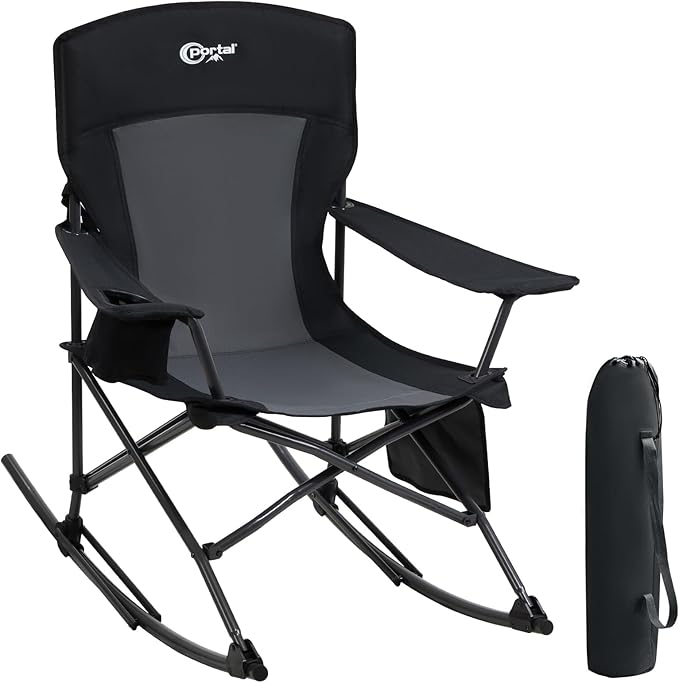 Portal Outdoor Rocking Chair Camping Folding Portable Rocker by PORTAL