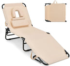 GYMAX Tanning Chair, 350lbs Beach Lounge Chair by GYMAX