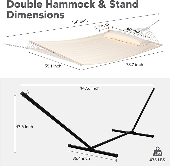 SUNCREAT Hammocks Extra Large Double Hammock - Image 4