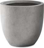 Kante 16.5" Dia Round Concrete Planter, Large Outdoor Modern Indoor Decorative by Kante