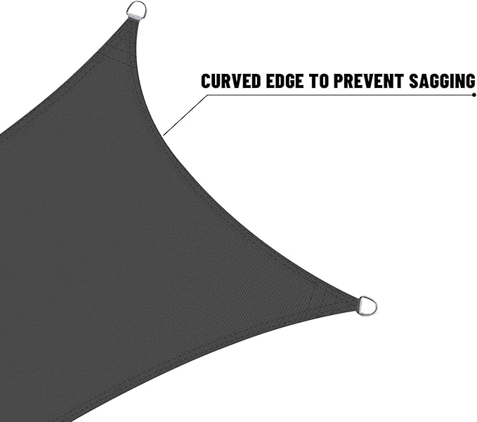 LOVE STORY Right Triangle 6'x8'x10' Waterproof Sun Shade Sail Canopy UV Block - Image 8