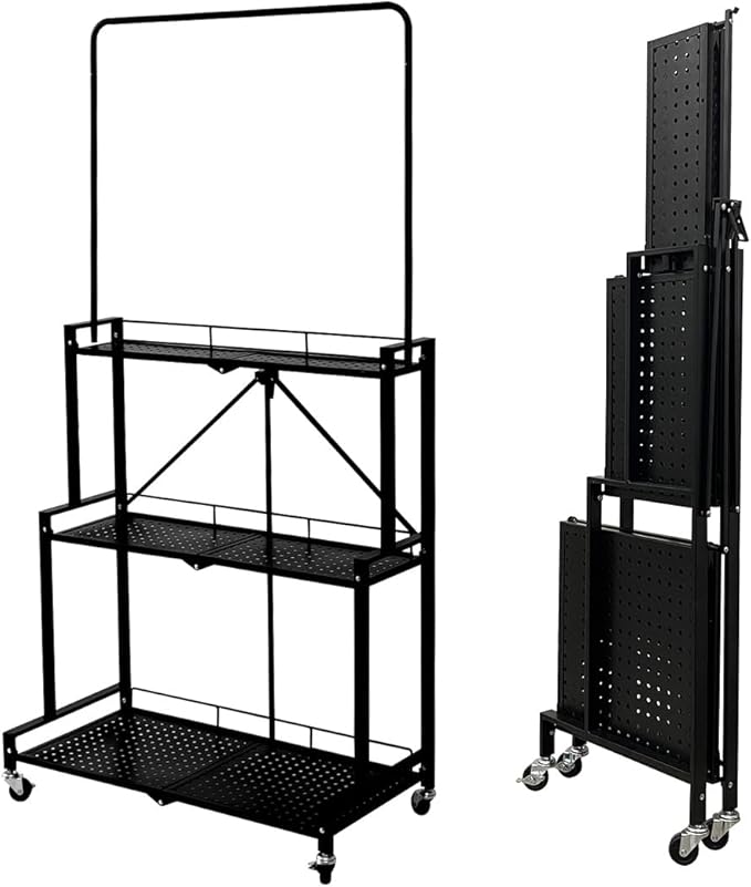 lumizone Foldable 4-Tier Plant Stand Indoor Outdoor Hanging Plant Shelf No - Image 9