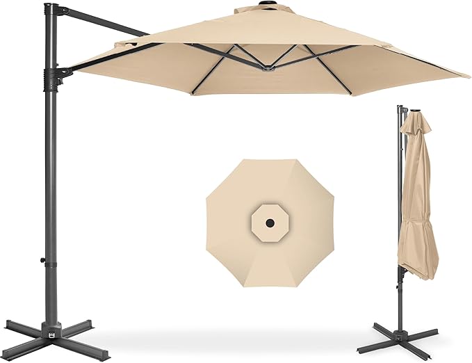 Best Choice Products 10ft Offset Cantilever Hanging Market Patio Umbrella by BestChoiceProducts
