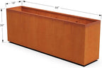Plantercraft Corten Steel Planters | 84 Inch Extra Large Rectangular Planters - Image 5