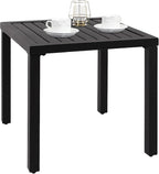 PHI VILLA Indoor Outdoor Small Metal Square Side/End Table, Patio Coffee Bistro by PHIVILLAThepioneerofcomfortablehouseholdsupplies
