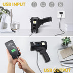 Spotlight 100000 Lumens, 6 Modes Led Rechargeable Spotlight Flashlight As Seen - Image 4