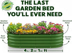 Plant & Plot Galvanized Raised Garden Beds Outdoor // 4×2×1 ft Planter Raised - Image 5