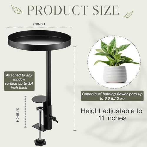 2 Pcs Window Sill Plant Shelf 7.9''D x 14.2''H Adjustable Window Shelf - Image 2