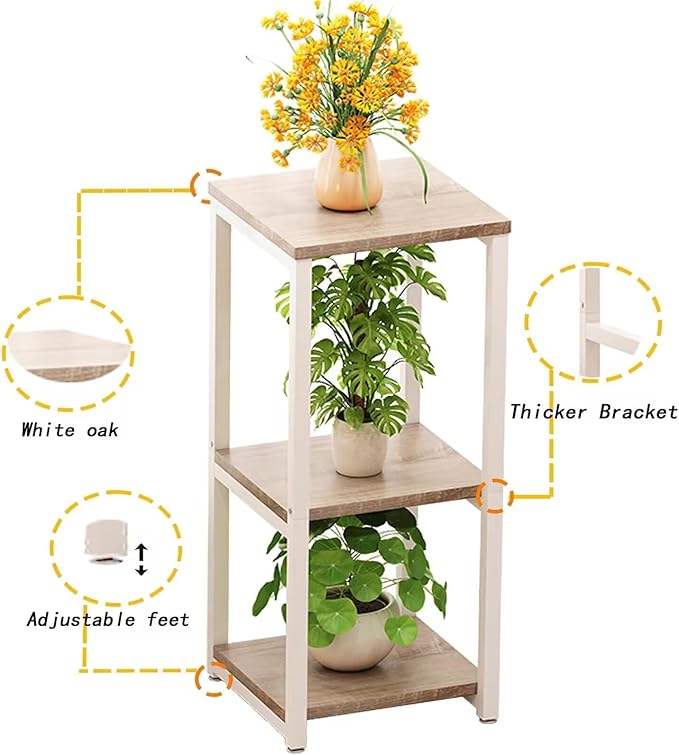Plant Stand Indoor Corner Tall 3 Tier Metal Modern Flower Storage Plant Shelf - Image 5