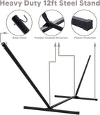 SUNCREAT Hammock with Stand 2 Person Heavy Duty, Freestanding Hammock with - Image 7