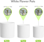 8/7/6 inch Plant Pots, Decorative Plastic Planters - Image 6