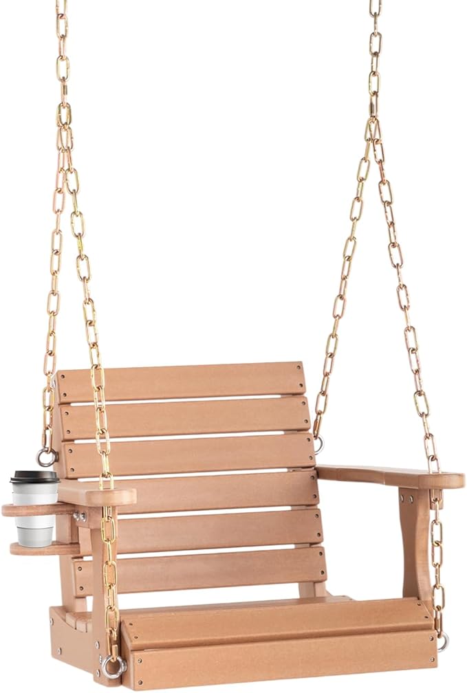 VINGLI Heavy Duty 880 LBS HDPE Porch Swing Outdoor by VINGLI