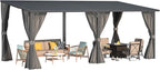 AECOJOY 20'x10' Outdoor Hardtop Metal Gazebo - Image 7