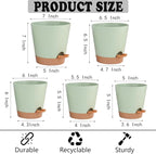 Self Watering Planters for Outdoor Plants 7/6.5/6/5.5/5Inch 5Pack Flower Pot - Image 2