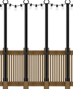 AILBTON 4 Pack 5Ft String Light Poles, Light Poles by AILBTON