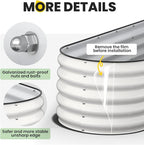 Galvanized Raised Garden Bed 8x2x1.5 FT, Oval Metal Raised Garden Bed Outdoor - Image 3