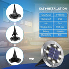 Solar Ground Lights 16 Packs, Garden Solar Outdoor Waterproof Pathway Bright - Image 2