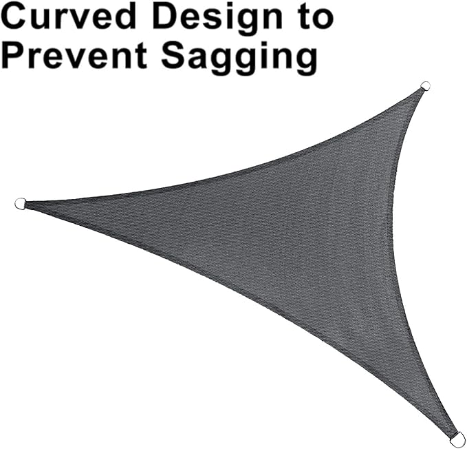 LOVE STORY Custom Size 9'x9'x12.7' Dark Grey Sun Shade Sail Right Triangle - Image 6