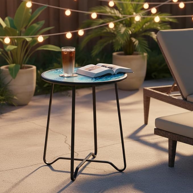 LIFFY Outdoor Side Table, Decorative Plant Stand & End Table - Image 4
