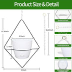 Hanging Planters for Indoor Plants, 2 Set Self Watering Hanging Flower Pots - Image 2