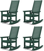 GREENVINES Outdoor Rocking Chairs | Set of 4 | Porch Rocker | HDPE Plastic | by GreenVines