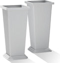 Tall Outdoor Planters Set of 2, Large Indoor Modern Planter Flower Pots by PolarcoForgeco