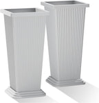 Tall Outdoor Planters Set of 2, Large Indoor Modern Planter Flower Pots by PolarcoForgeco