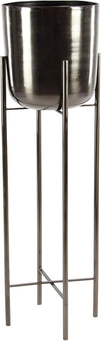 CosmoLiving by Cosmopolitan Metal Indoor Outdoor Planter Dome Large Planter Pot - Image 8