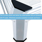 Raised Garden Bed with Legs, Galvanized Raised Planter Box with Storage Shelf - Image 8