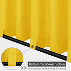 Easy-Going Outdoor Patio Curtains Detachable Tab Top Windproof Weatherproof - Image 3