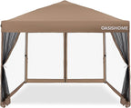 OASISHOME 10'x10' Pop-Up Gazebo Canopy Tent by OASISHOME
