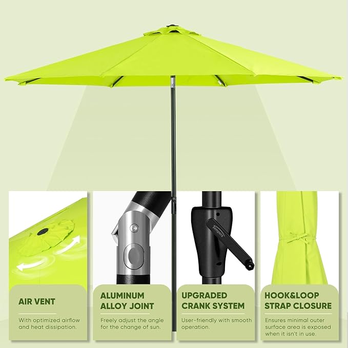 Tempera Patio Market Outdoor Table Umbrella - Image 3